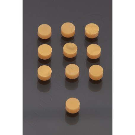 GOLD 6 mm plastic Pearl Dot Inlay (10 pieces)
